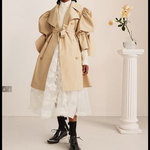 Simone Rocha X H&M Puff Sleeve Trench Coat XL
